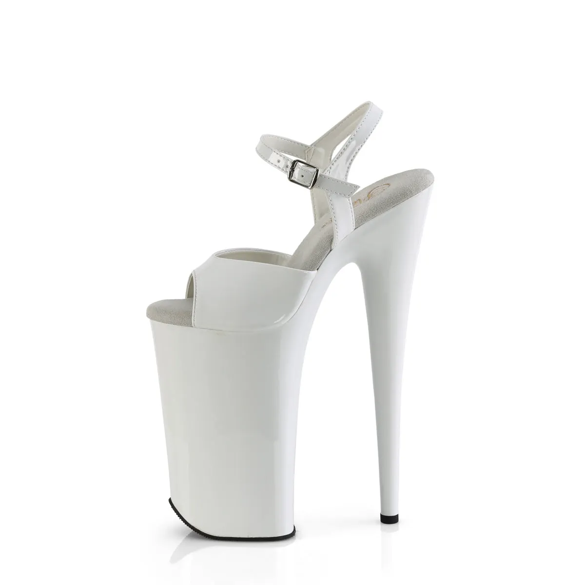 10 Inch Heel BEYOND-009 White Patent