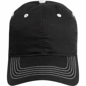 AHEAD Black Lightweight Solid Contrast Stitch Cap