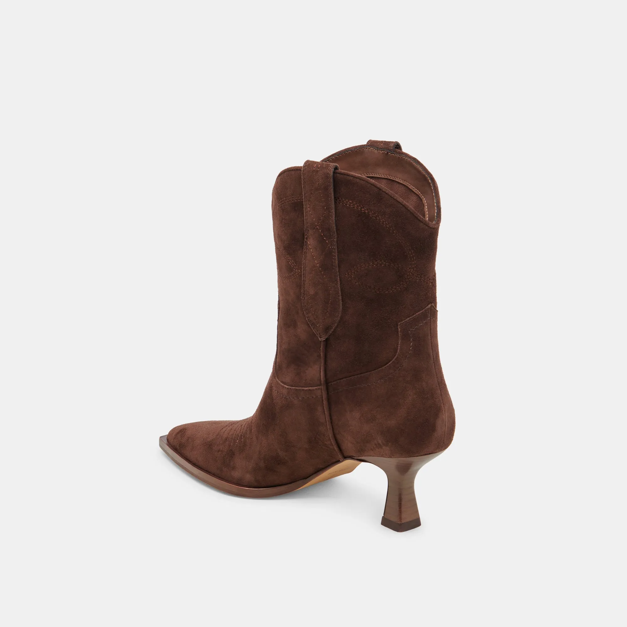 ANGEL BOOTIES DK BROWN SUEDE