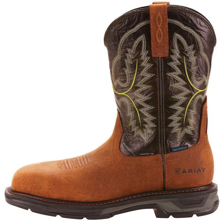 Ariat Men's WorkHog XT 11" Carbon Toe WP Western Work Boot - Bark - 10024966