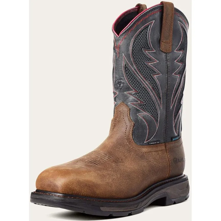 Ariat Men's WorkHog Xt VenTek Carbon Toe Western Work Boot -Brown- 10036005