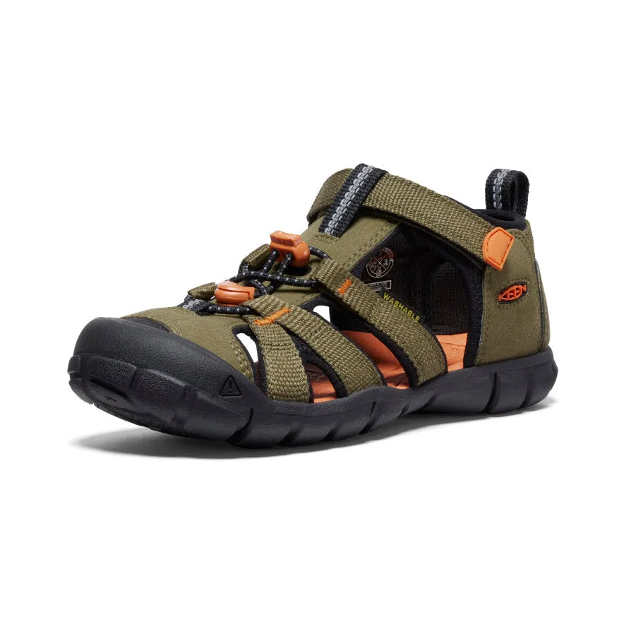 Big Kids' Seacamp II CNX  |  Dark Olive/Gold Flame