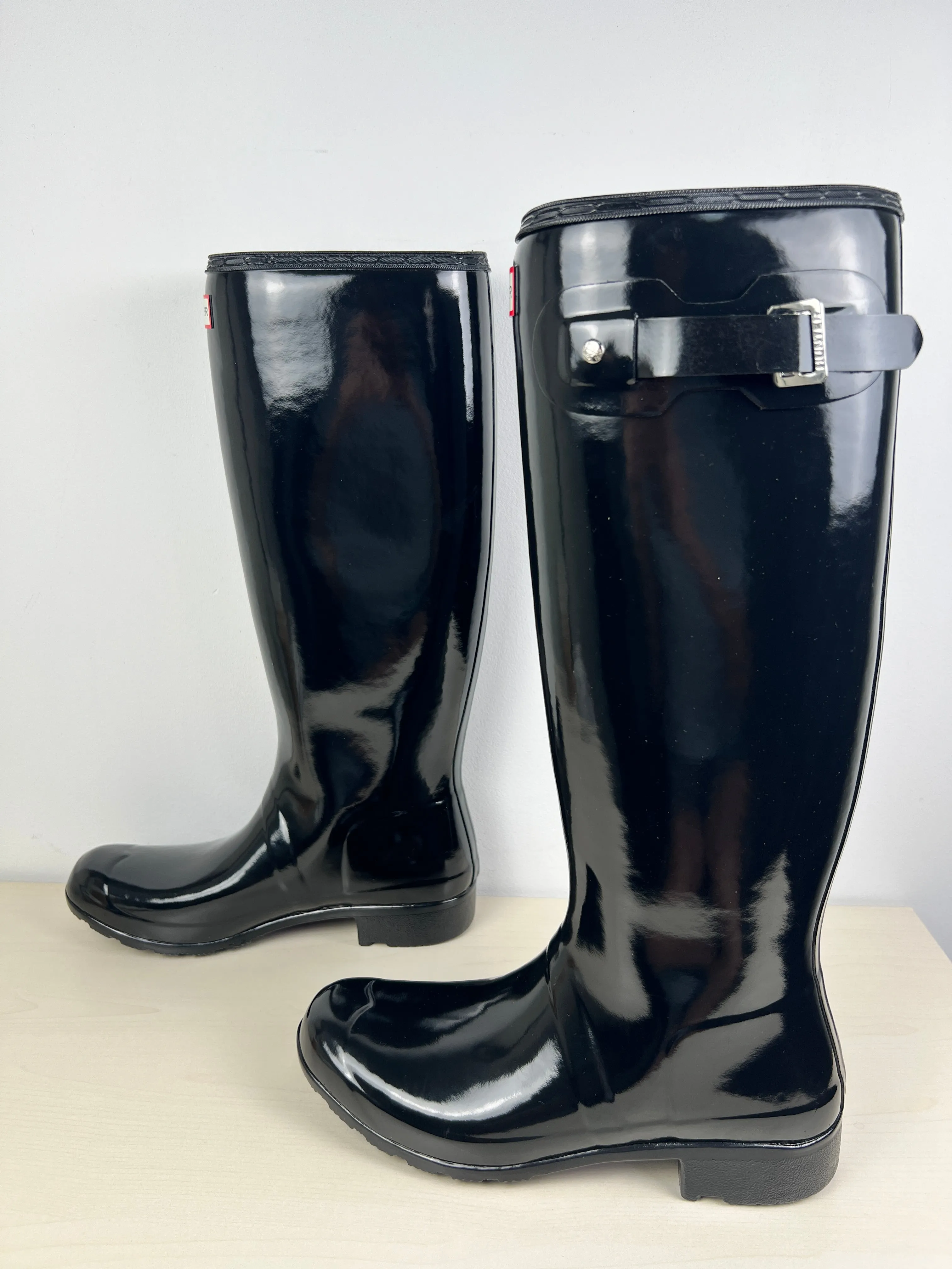 Black Boots Rain Hunter, Size 9