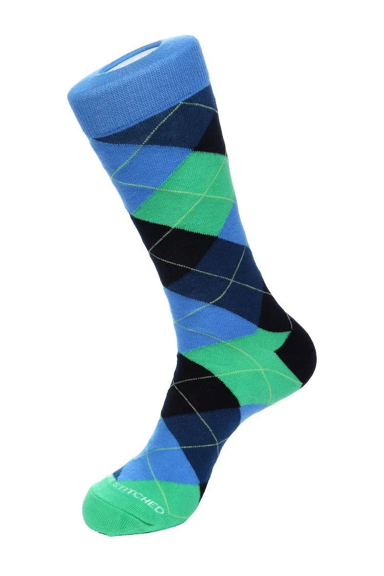 Blazing Sky Argyle Sock