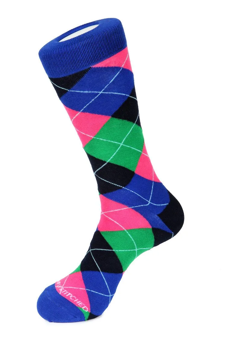 Blazing Sky Argyle Sock