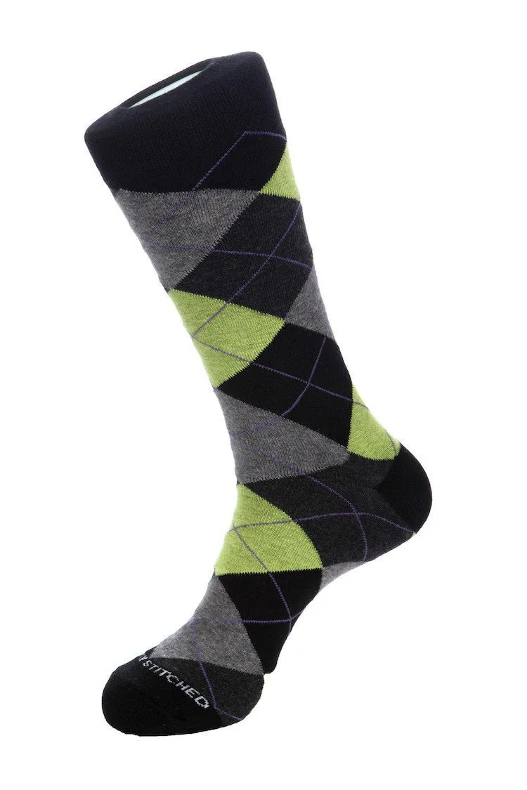 Blazing Sky Argyle Sock