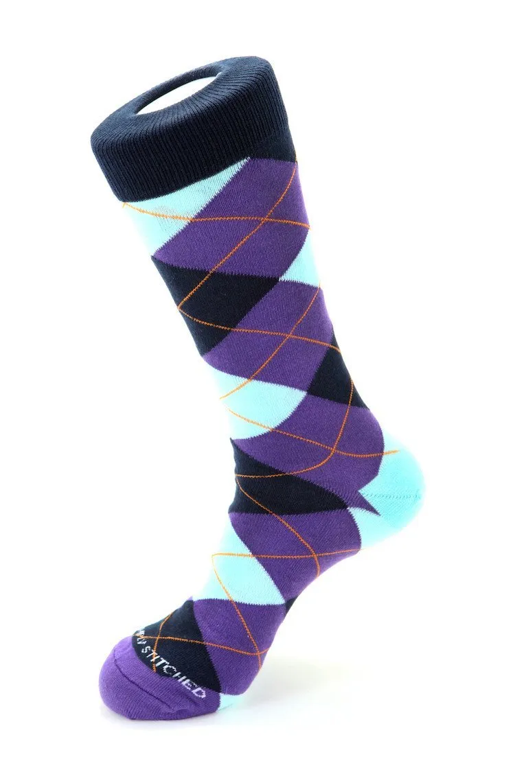 Blazing Sky Argyle Sock