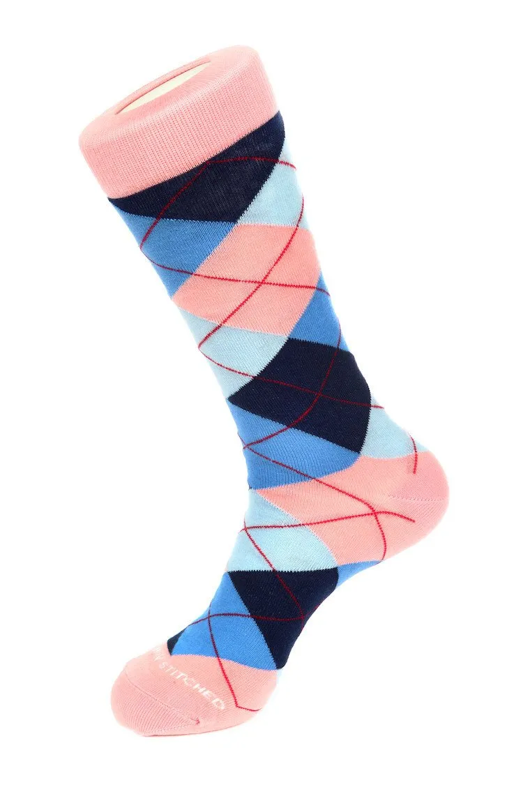 Blazing Sky Argyle Sock