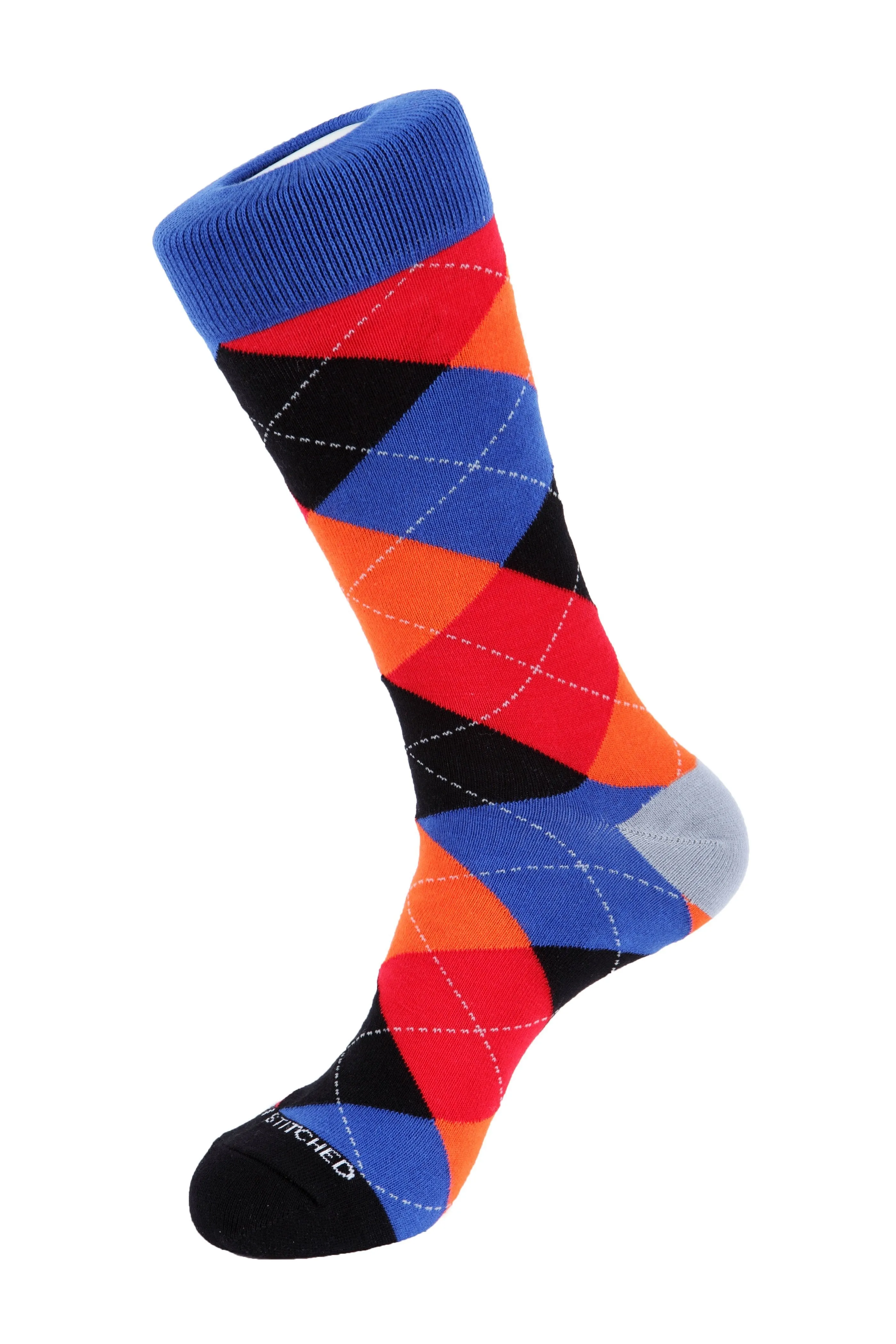 Blazing Sky Argyle Sock