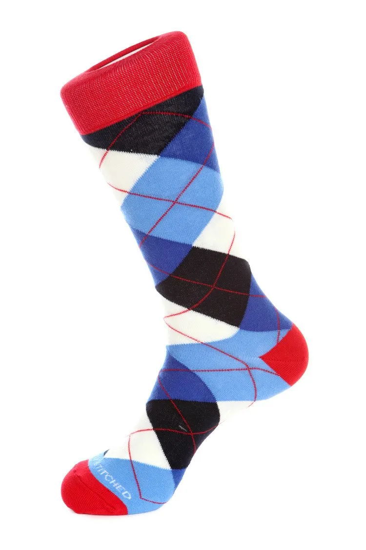 Blazing Sky Argyle Sock