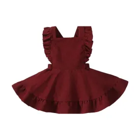 Corduroy Ruffle Dress