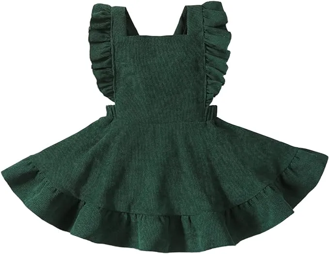 Corduroy Ruffle Dress