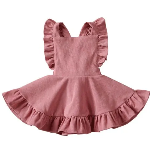 Corduroy Ruffle Dress