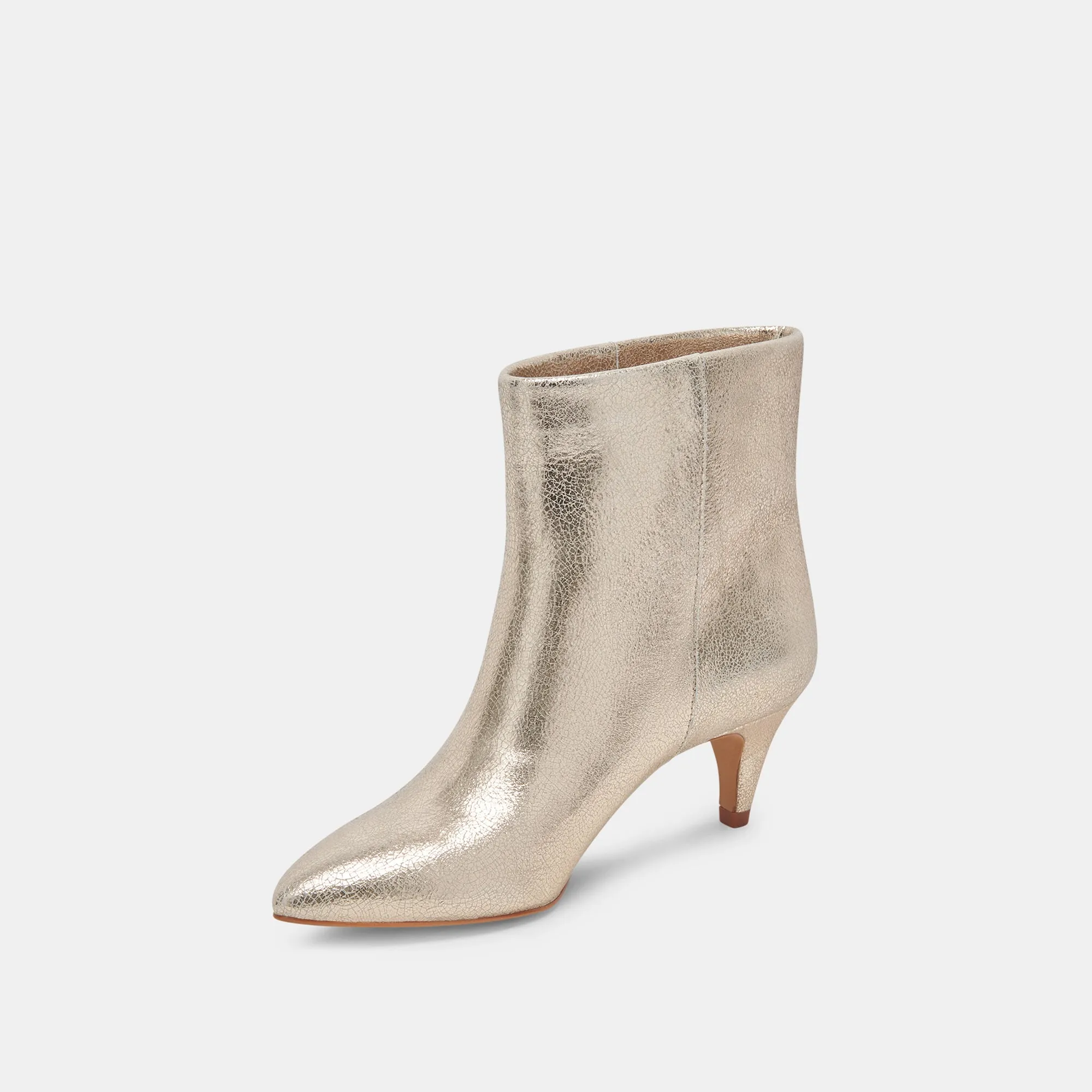 DEE WIDE BOOTIES PLATINUM DISTRESSED LEATHER