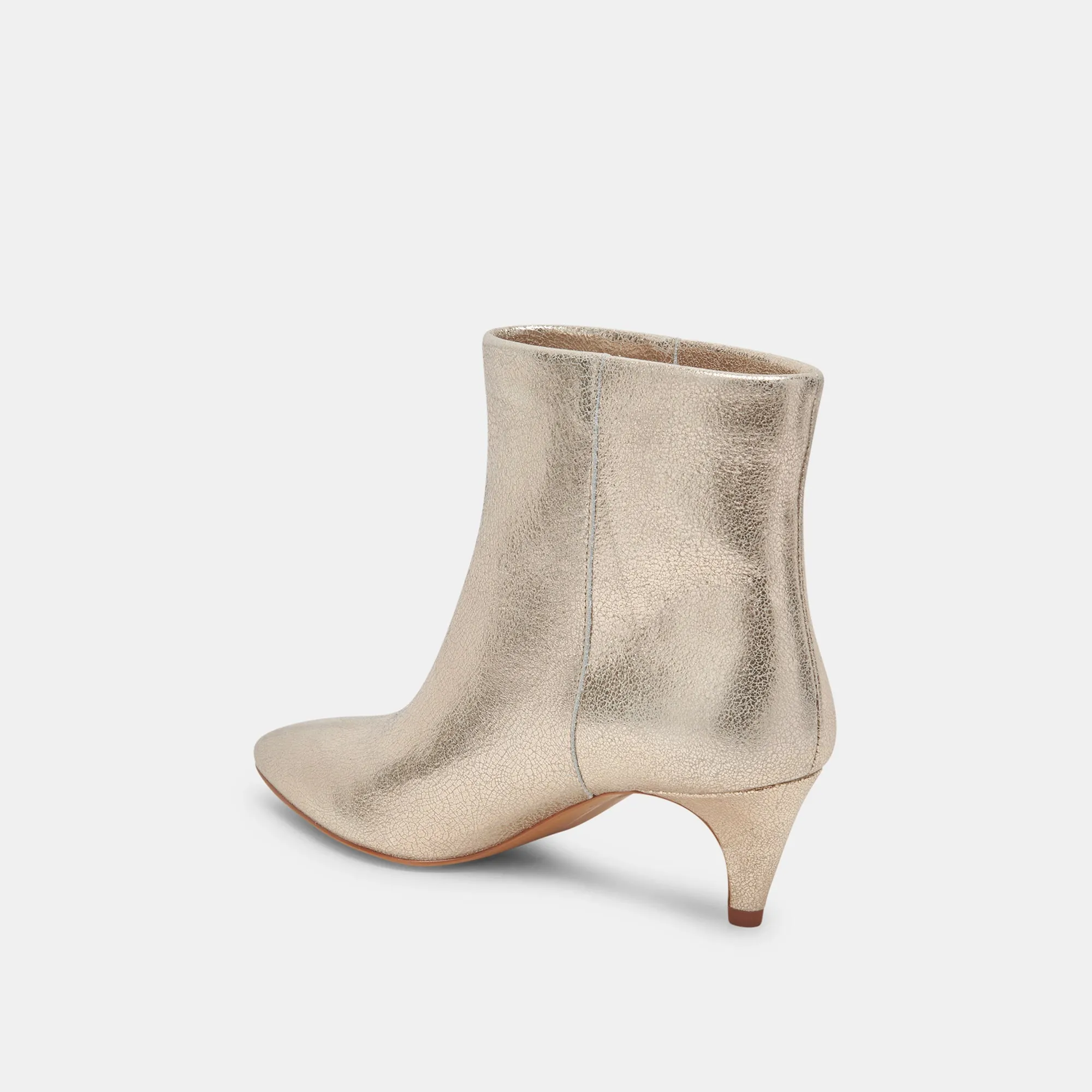 DEE WIDE BOOTIES PLATINUM DISTRESSED LEATHER