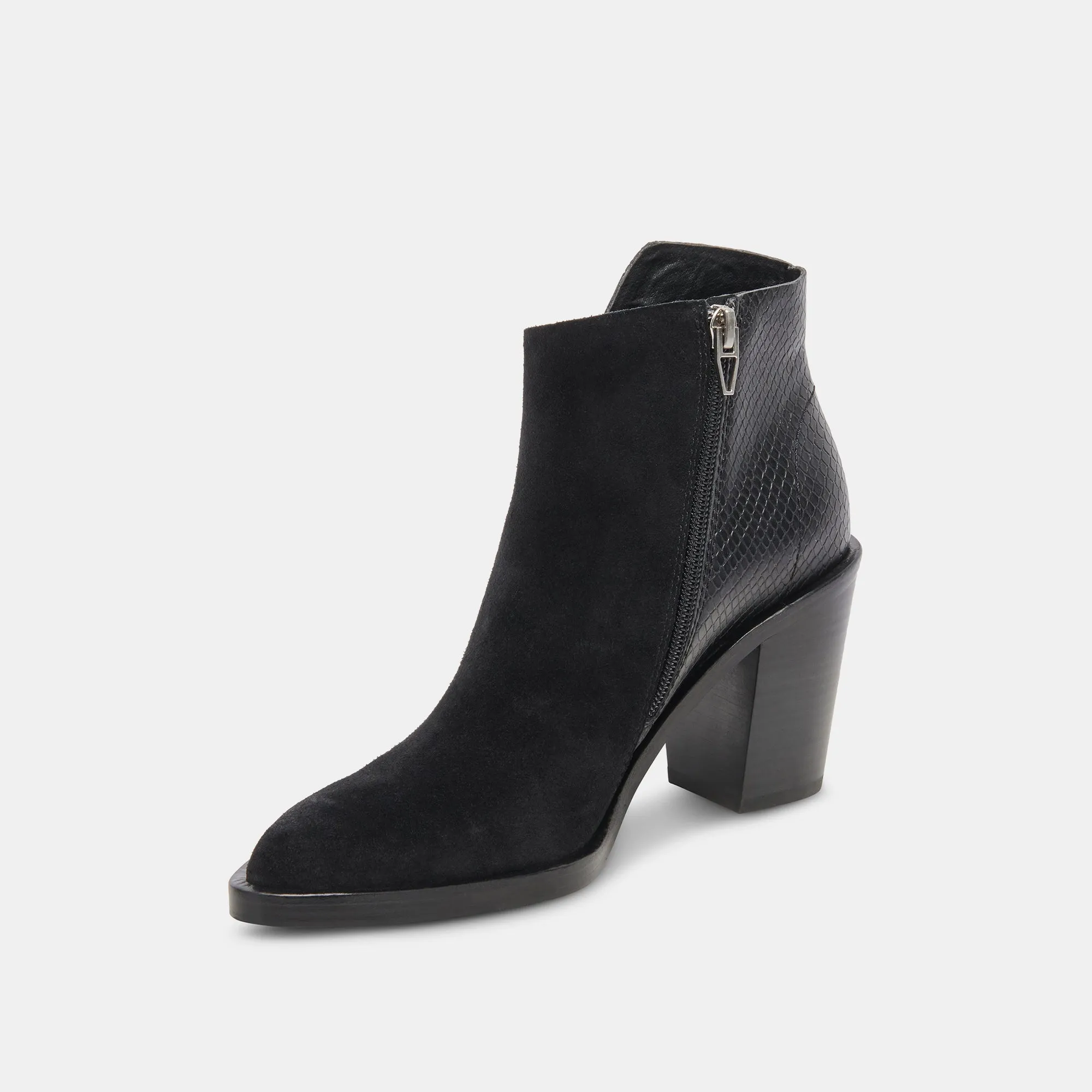 DEENA BOOTIES BLACK MULTI SUEDE