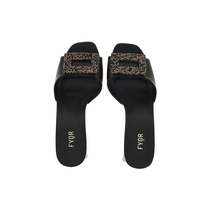 Embellished Brooch Heeled Sandal BCM 136