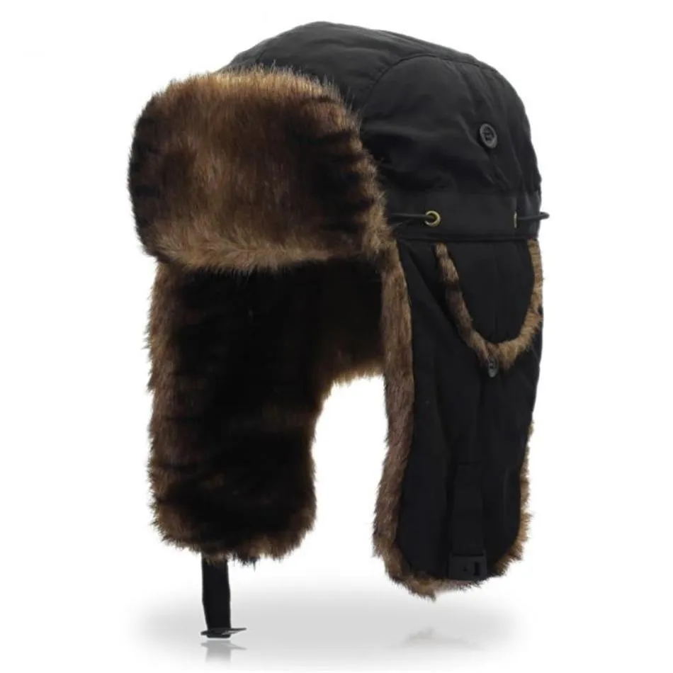 Fur Bomber Hat with Earflaps