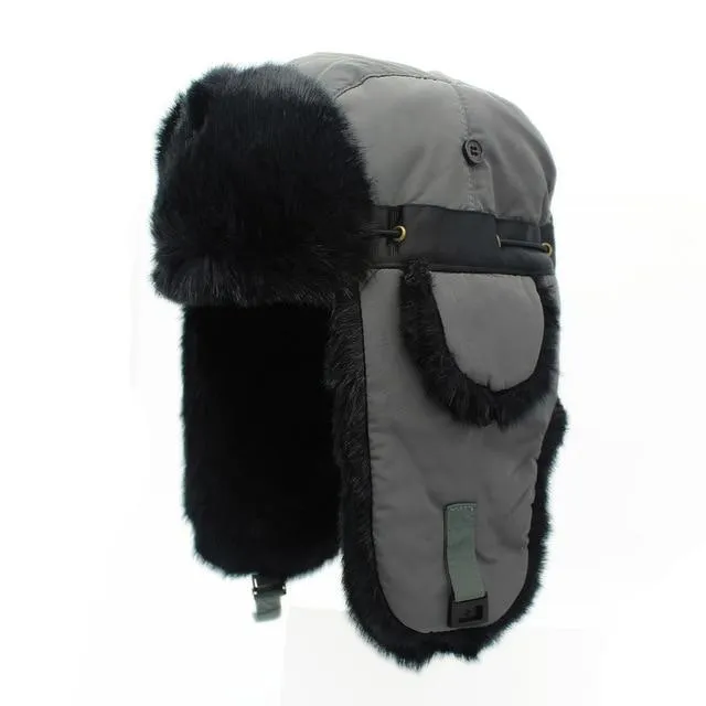 Fur Bomber Hat with Earflaps