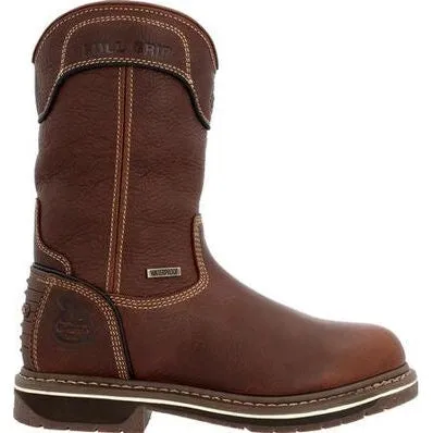 Georgia Women's Amp Lt Edge 10" WP Pull On Work Boot -Brown- GB00516