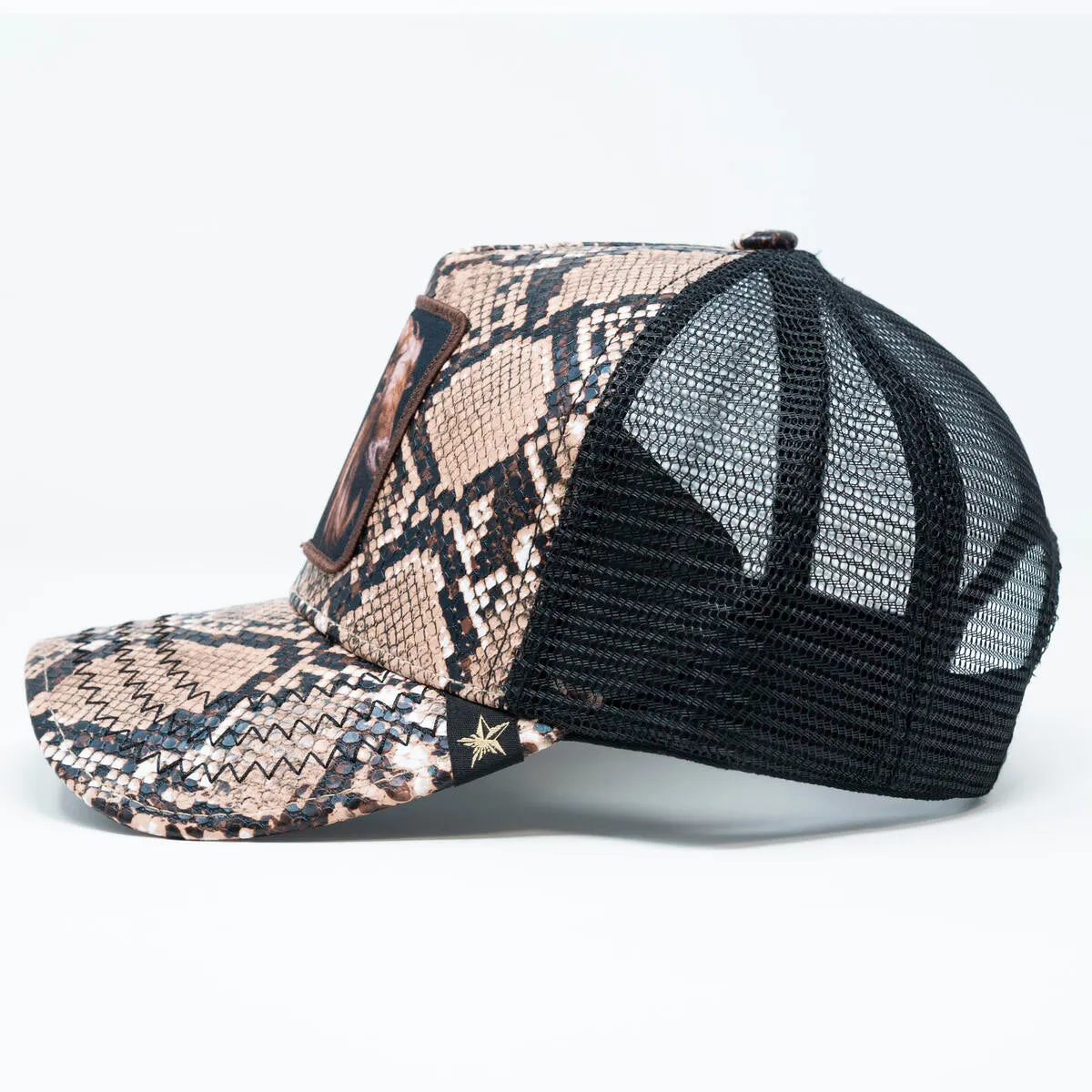 Goat Snakeskin Trucker Hat