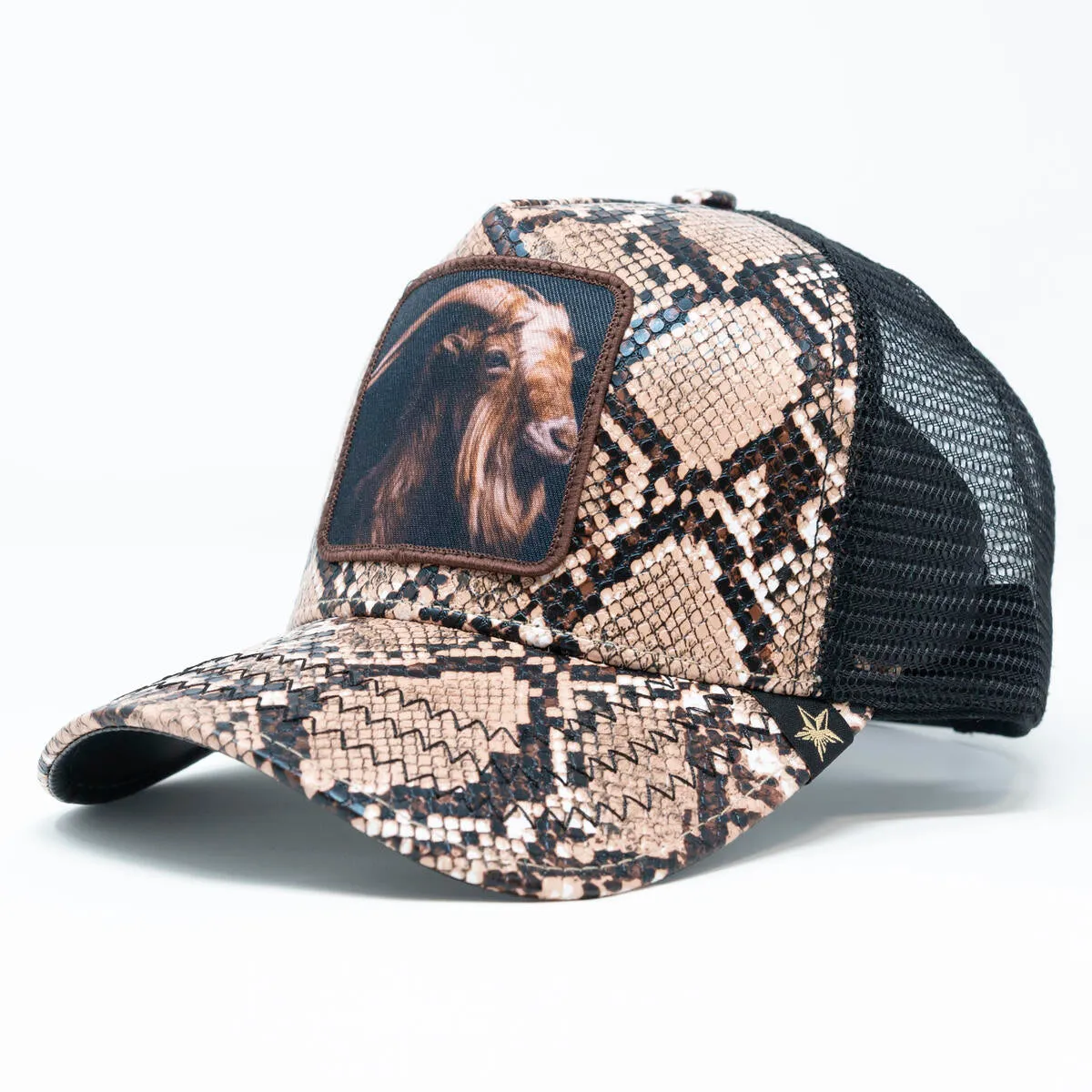 Goat Snakeskin Trucker Hat