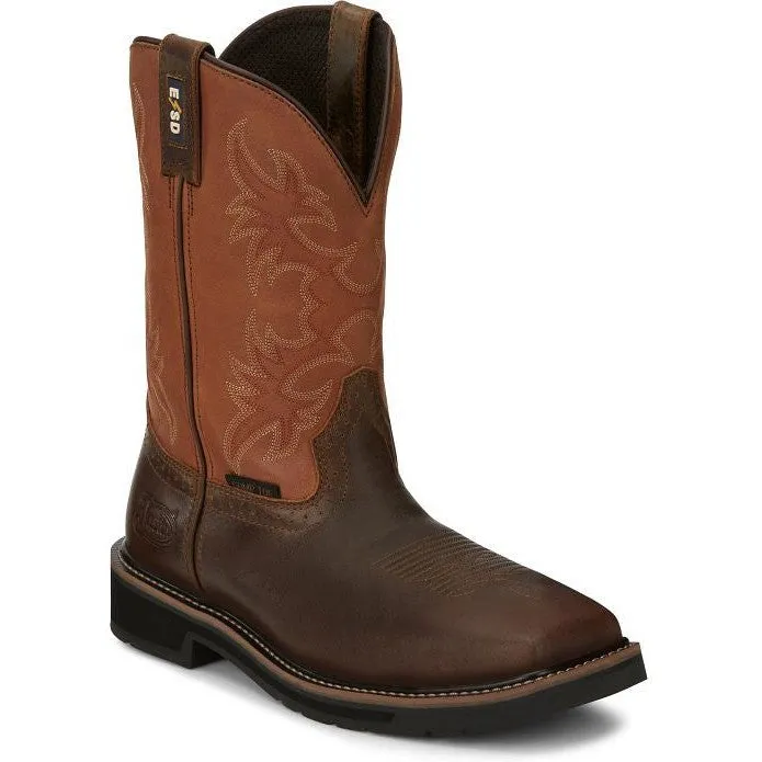 Justin Men's Actuator 11" CT Western Work Boot -Brown- SE4300