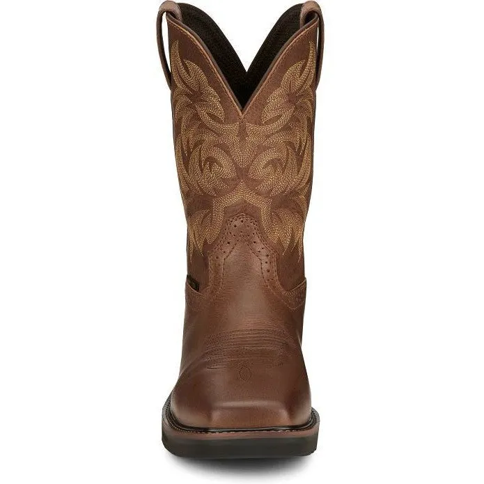 Justin Men's Handler 11 CT Western Work Boot -Brown- SE4824