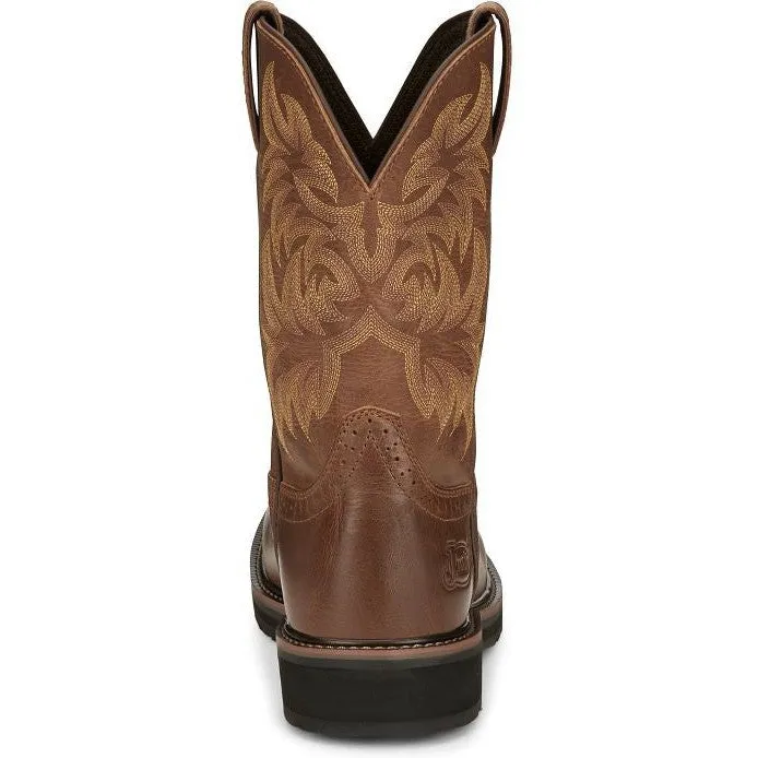 Justin Men's Handler 11" CT Western Work Boot -Brown- SE4824