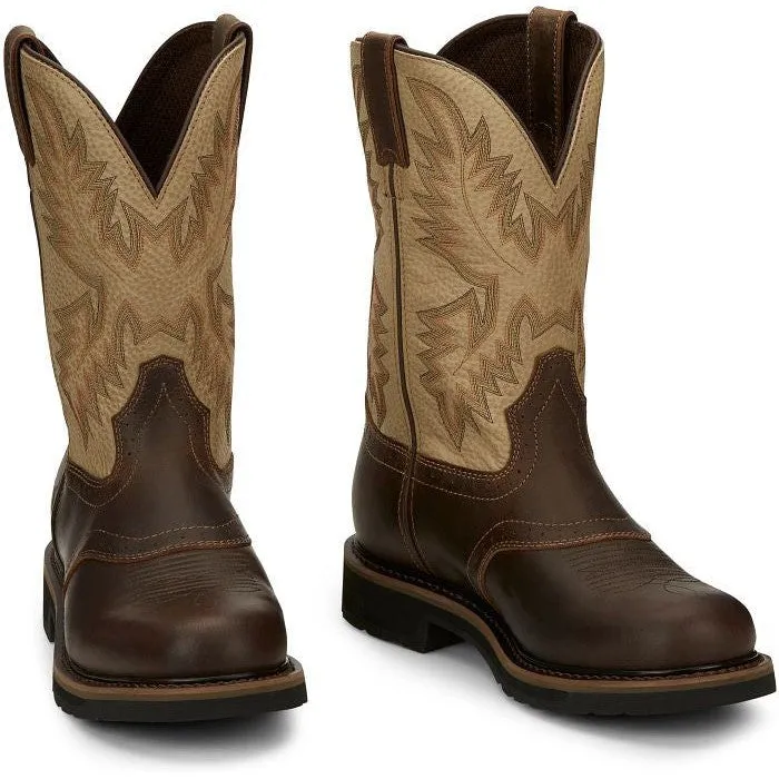 Justin Men's Superintendent 11 Western Work Boot -Brown- SE4660