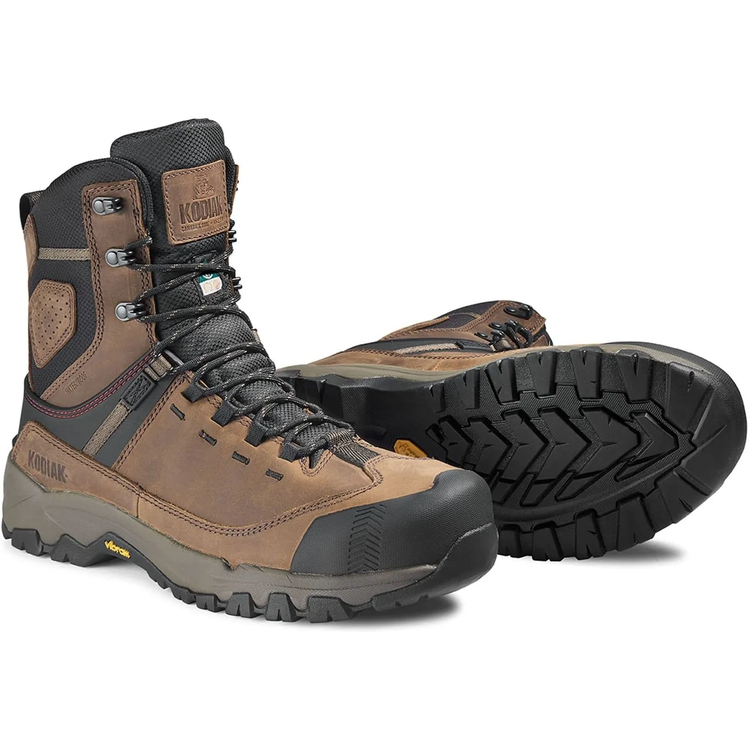 Kodiak Men's Quest Bound 8" Comp Toe WP Safety Work Boot -Brown- 4THHBN