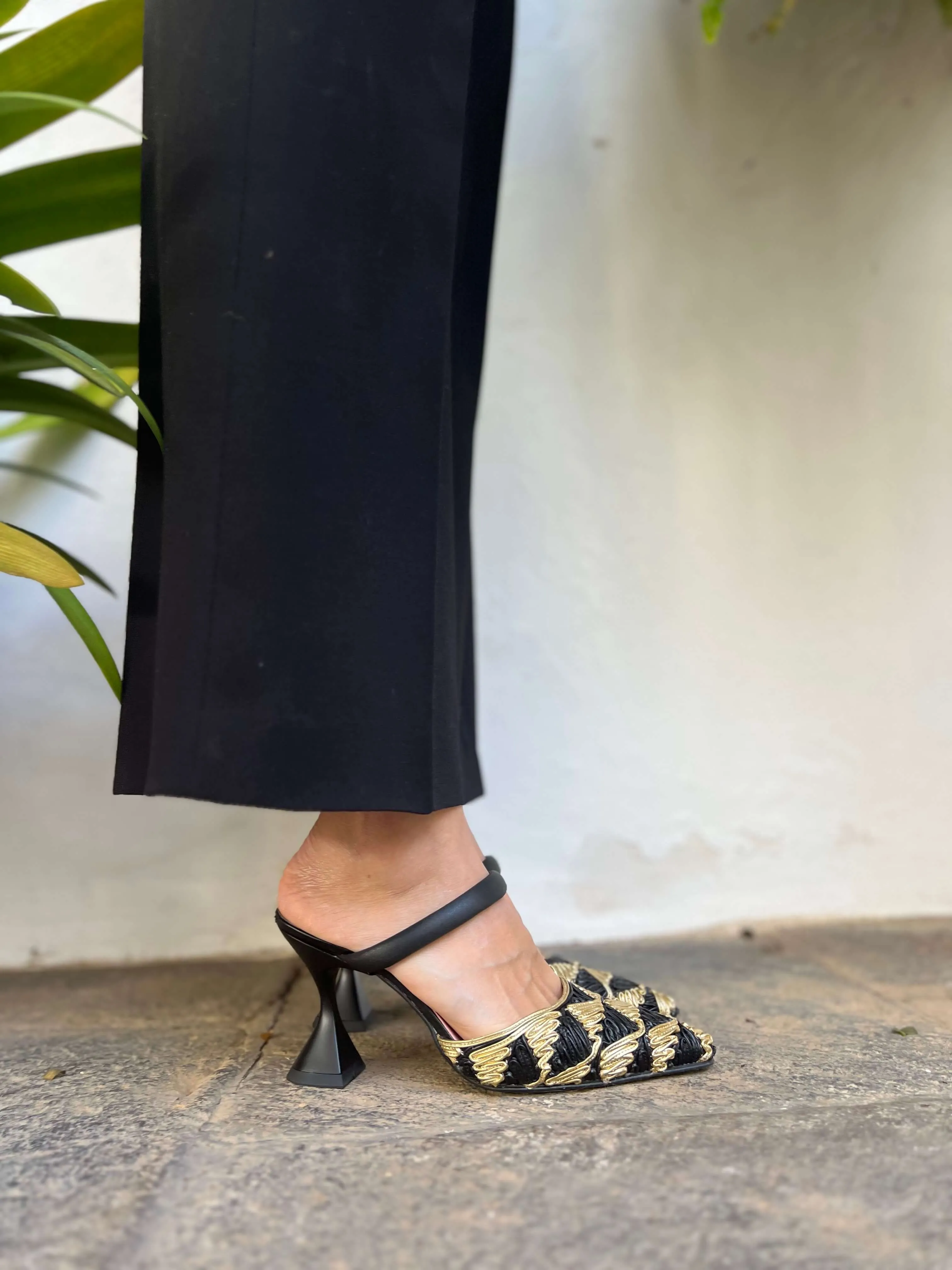 Lady Grace Vegan Heeled Pumps | Golden