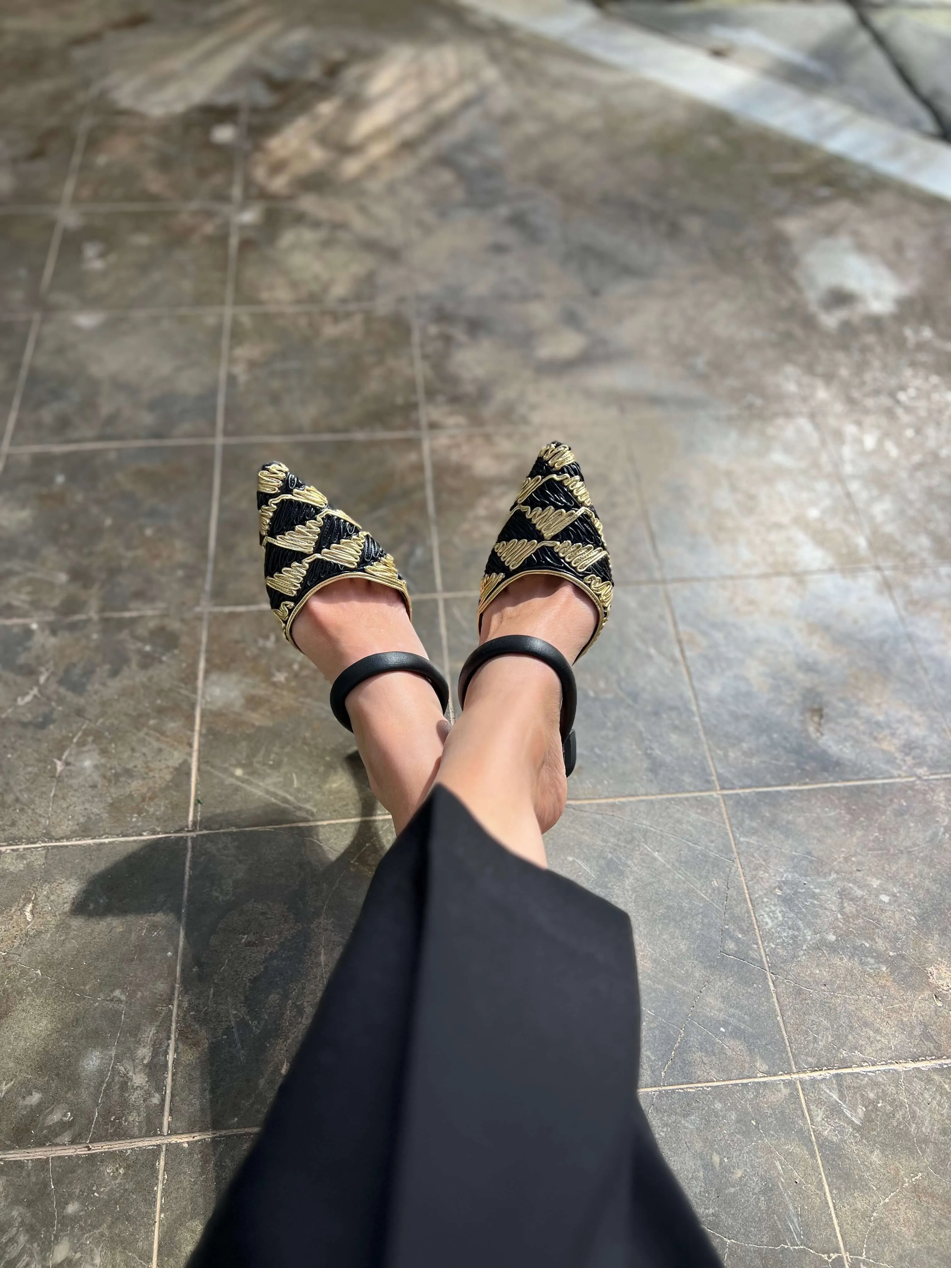 Lady Grace Vegan Heeled Pumps | Golden