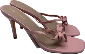 Lemonade Pink Bow Detail Heeled Sandals UK 6 EU 39 👠