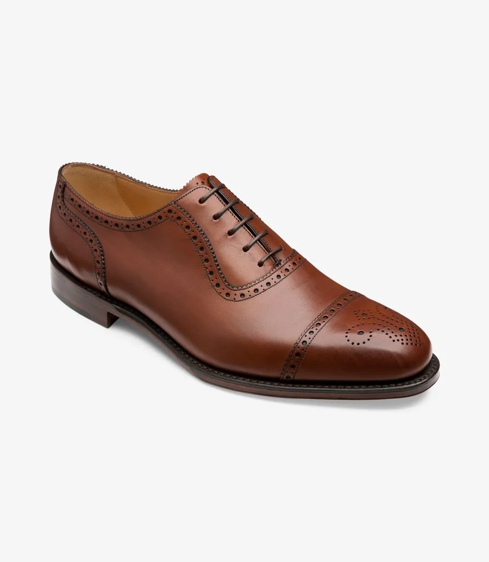 LOAKE Strand- Premium Semi Brogue shoes - MAHOGANY