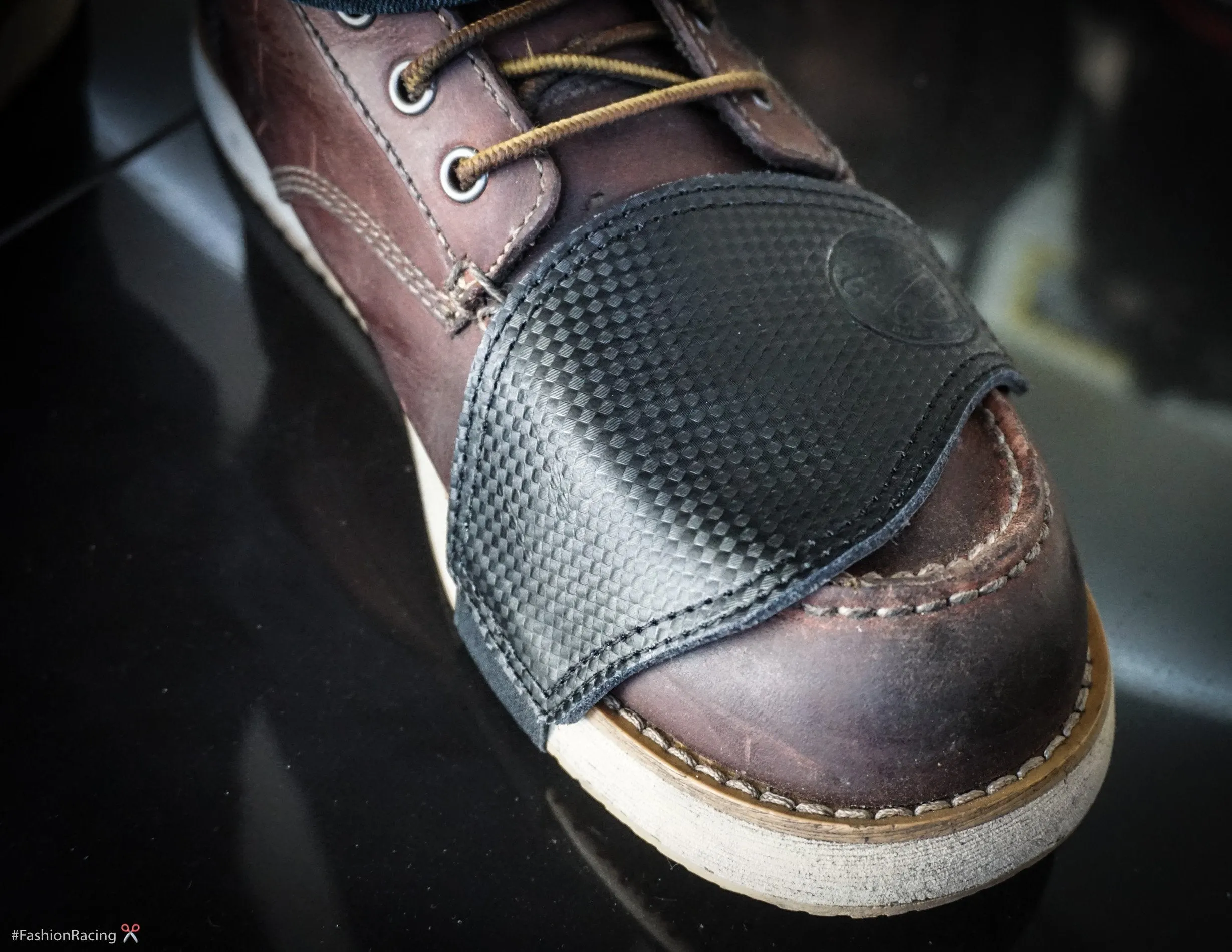 Motorcycle Shifter Shoe Protector  | Carbon Leather | Handcrafted