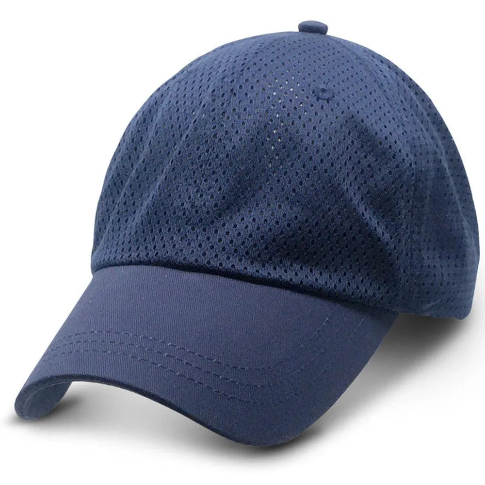 Navy Blue Wicking Soft Mesh - Unstructured Baseball Cap