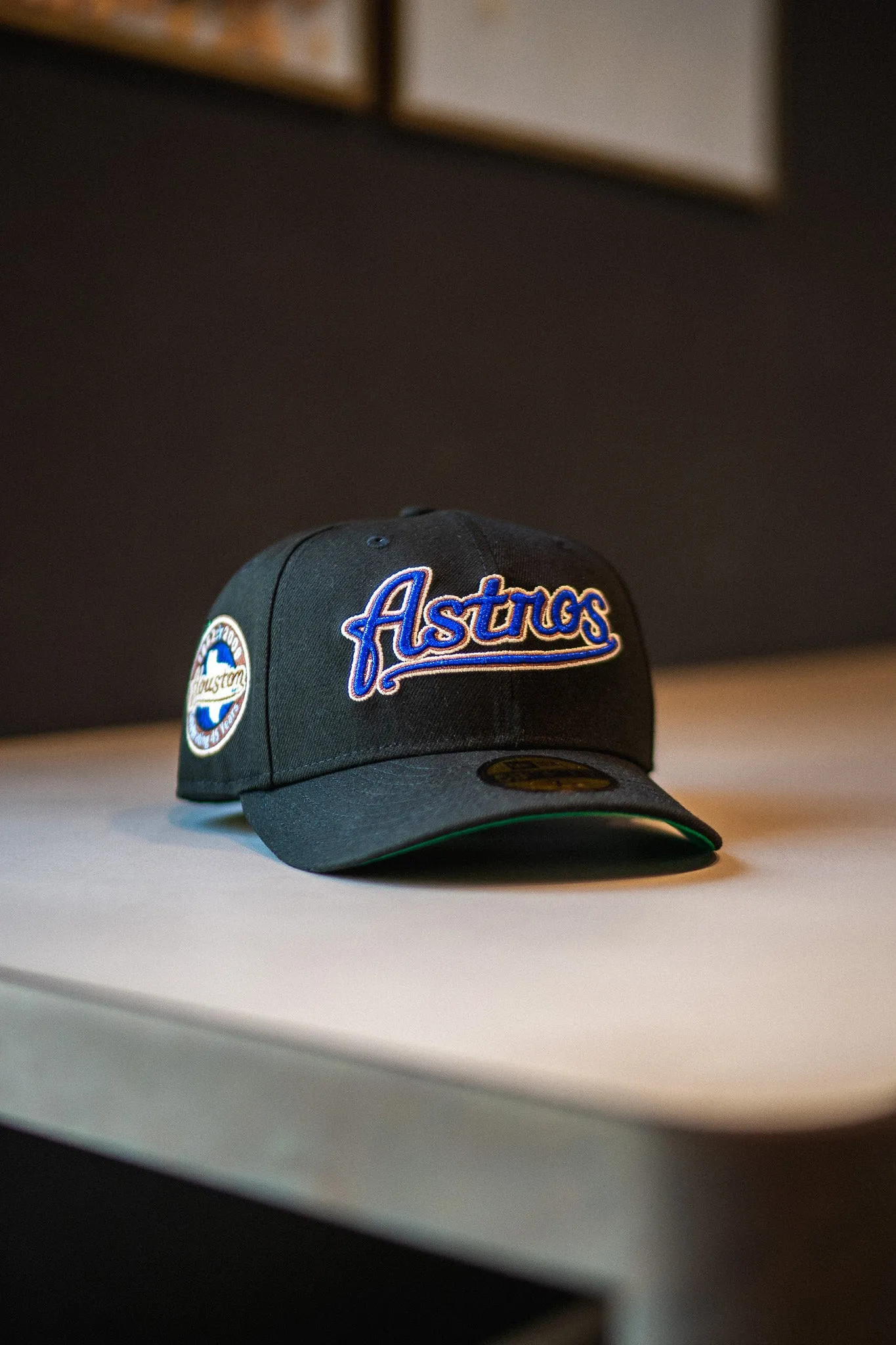 New Era Houston Astros Script Green UV (Black)