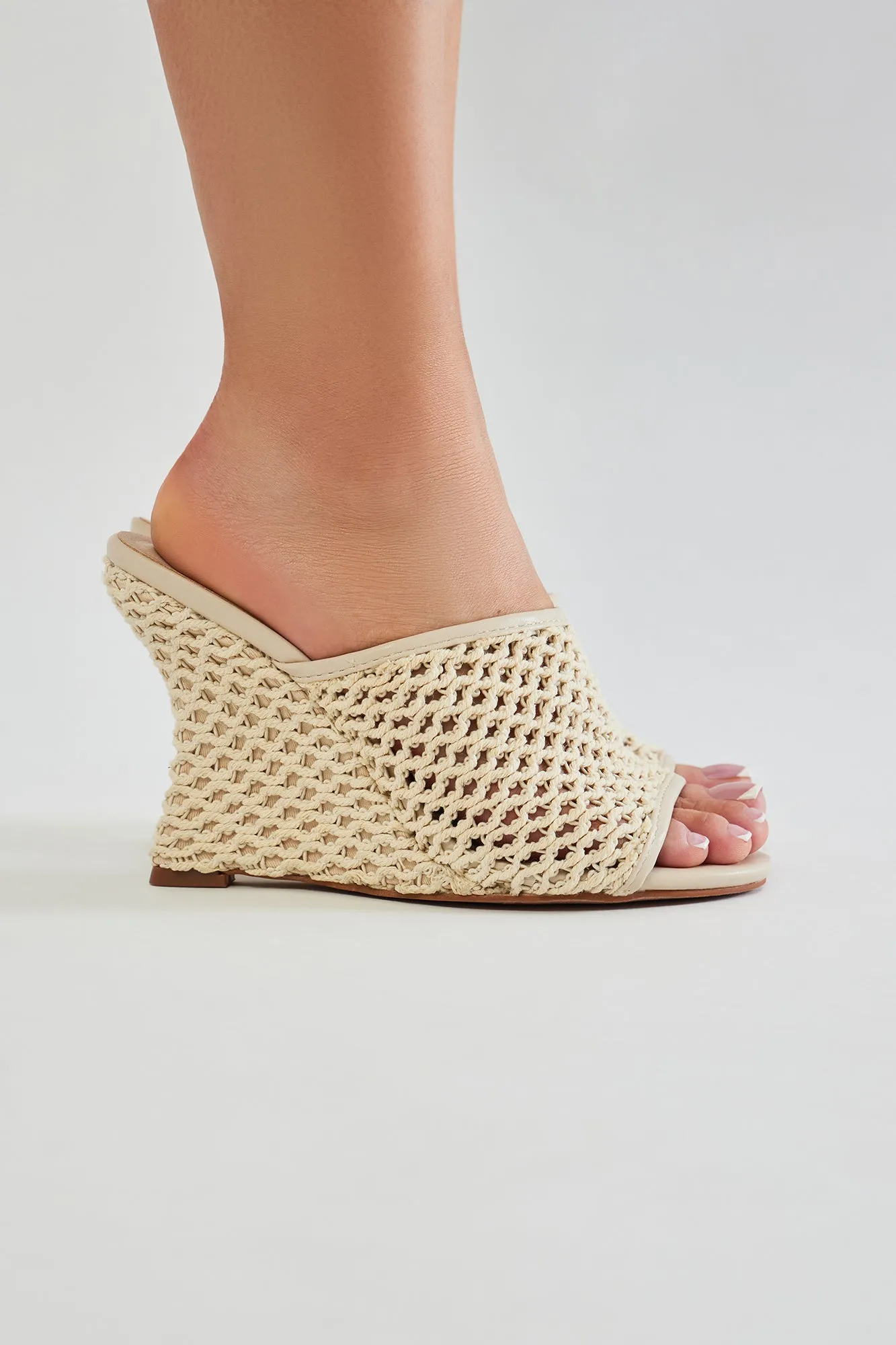 Rayanna Crochet Wedges - Cream