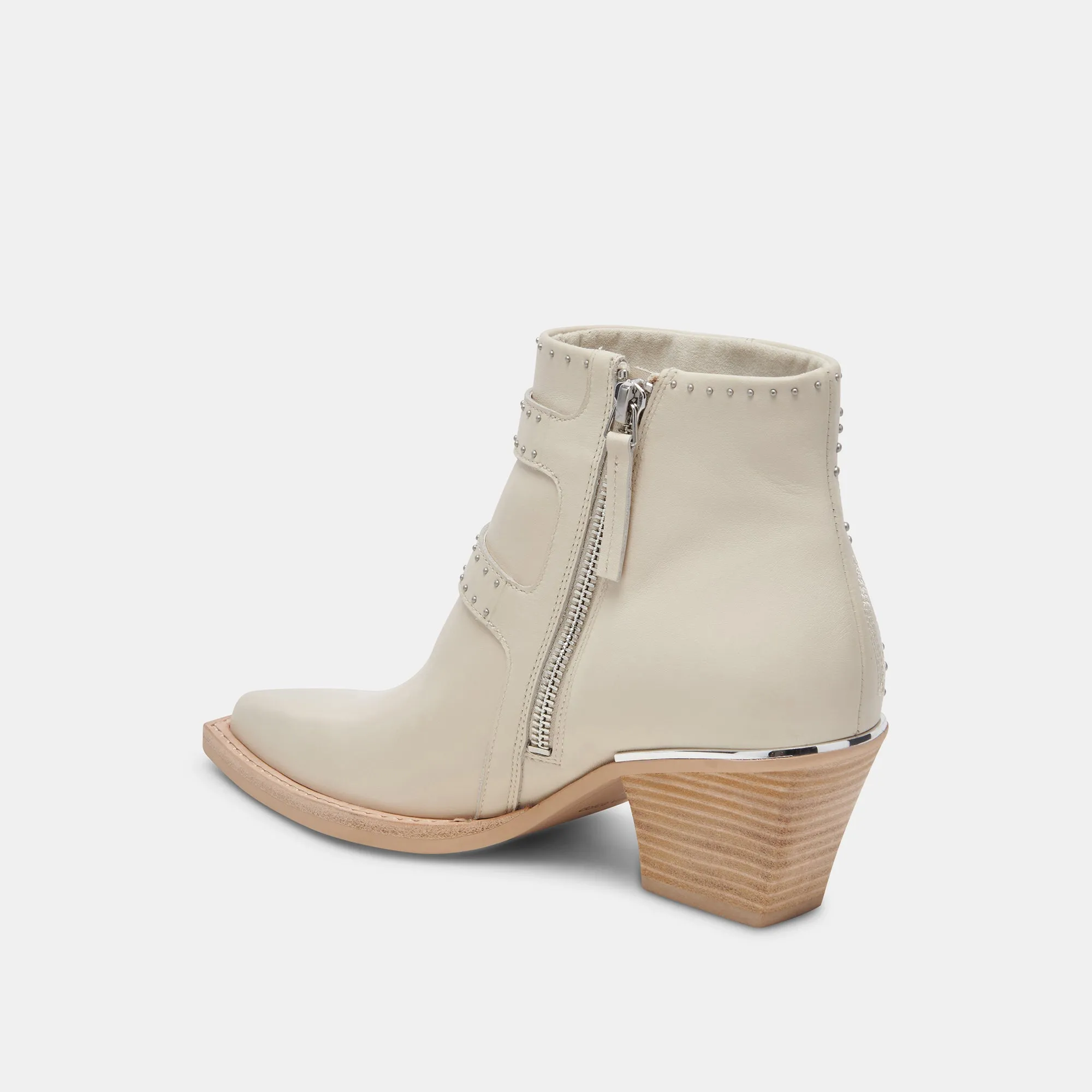 RONNIE BOOTIES IVORY LEATHER