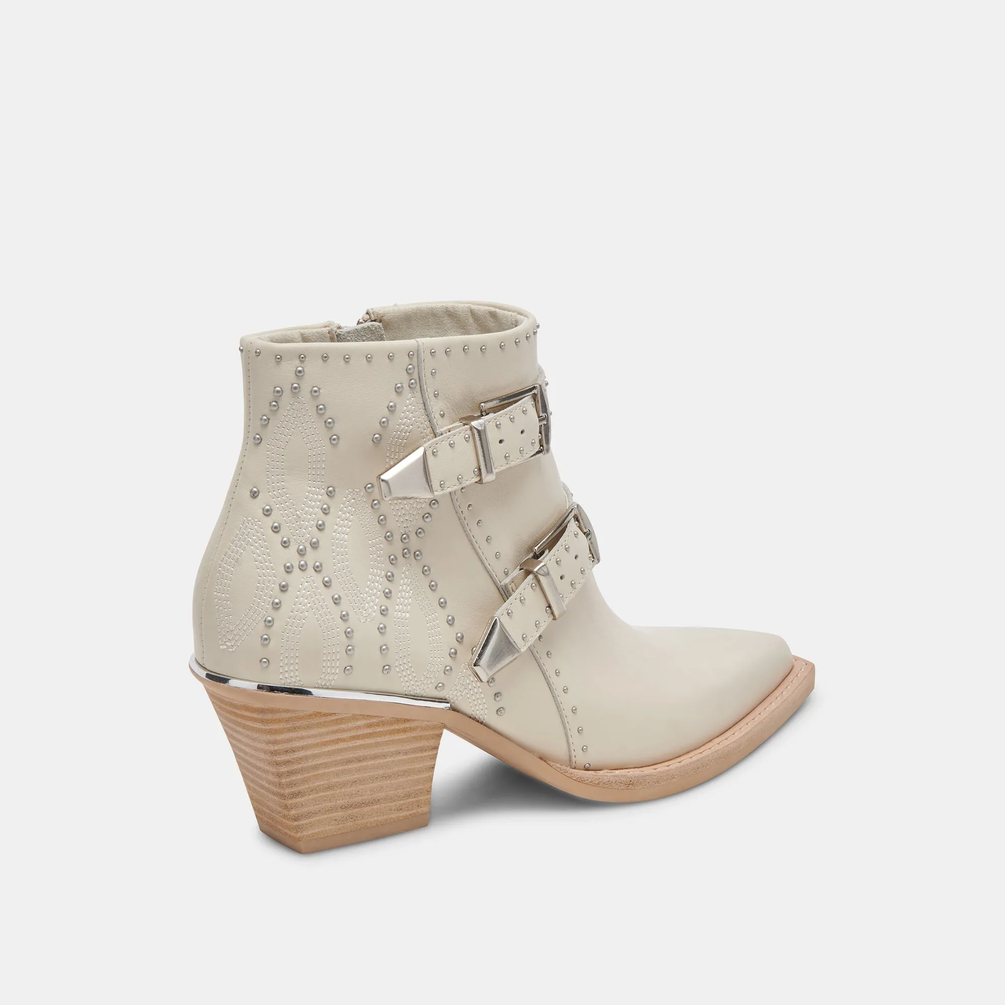 RONNIE BOOTIES IVORY LEATHER