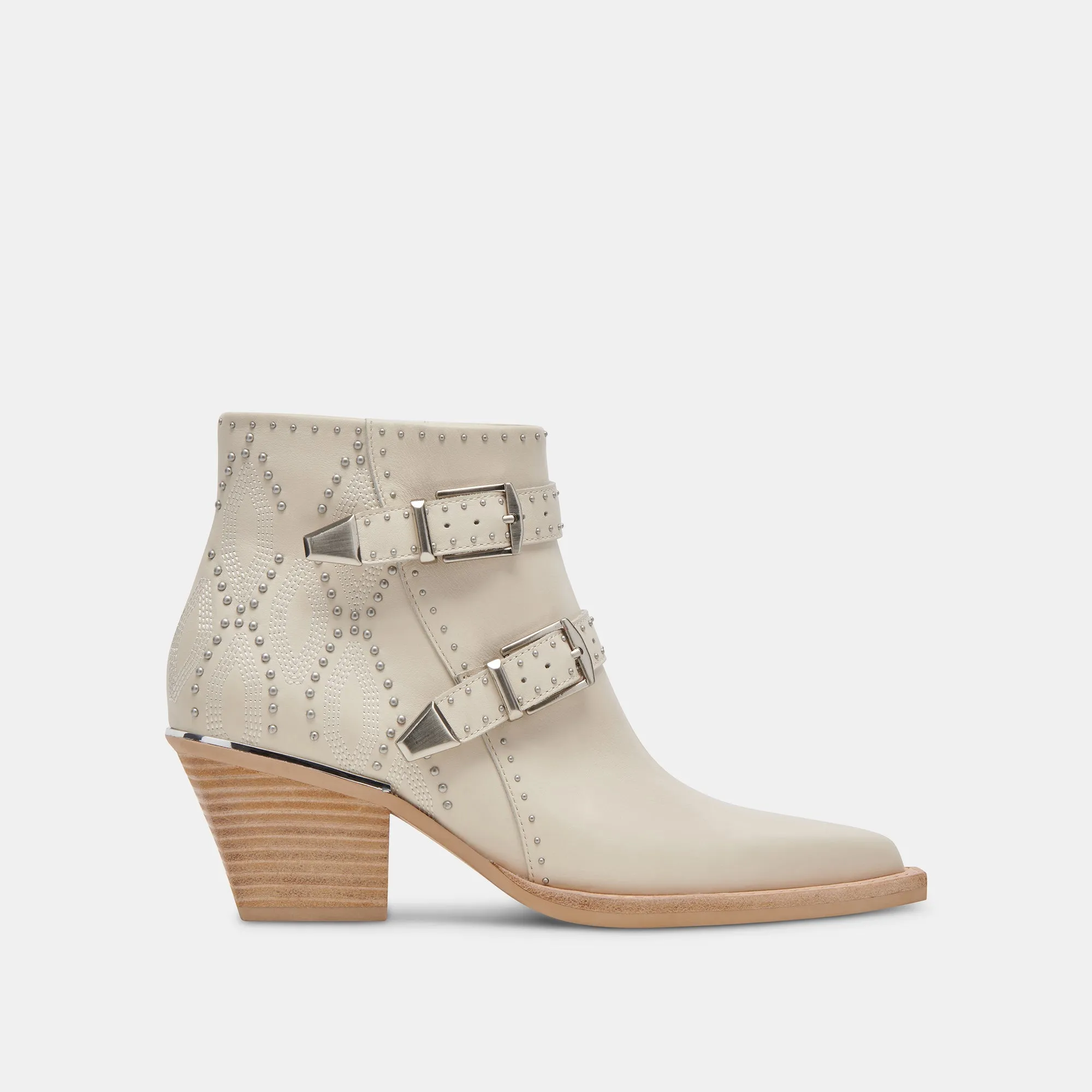 RONNIE BOOTIES IVORY LEATHER