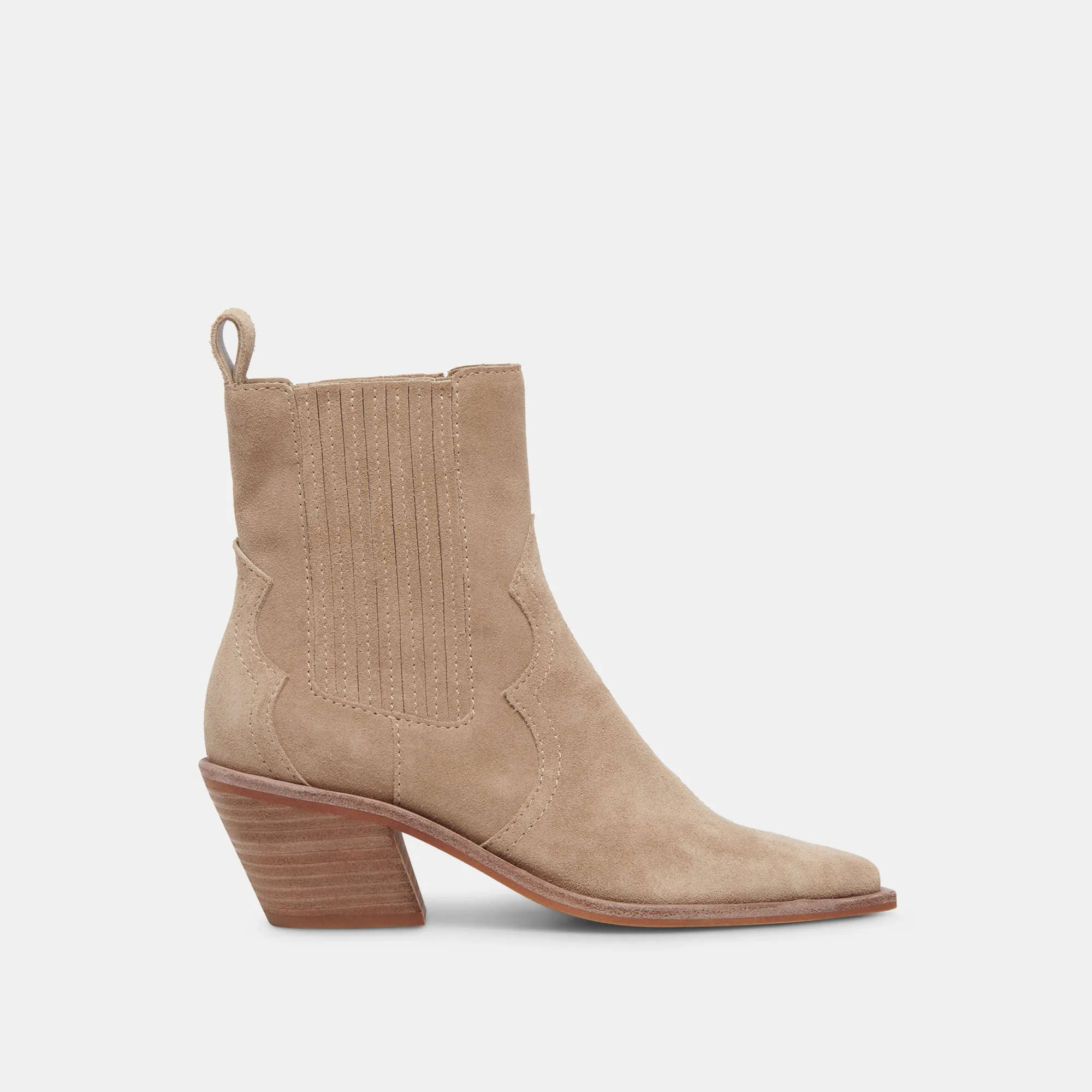 SENNA BOOTIES ALMOND SUEDE