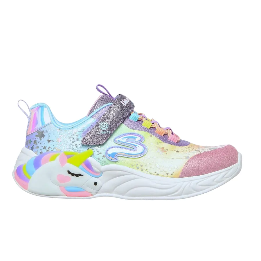 Skechers girls' sneakers S-Lights Unicorn Dreams 302311L/PRMT purple-multi