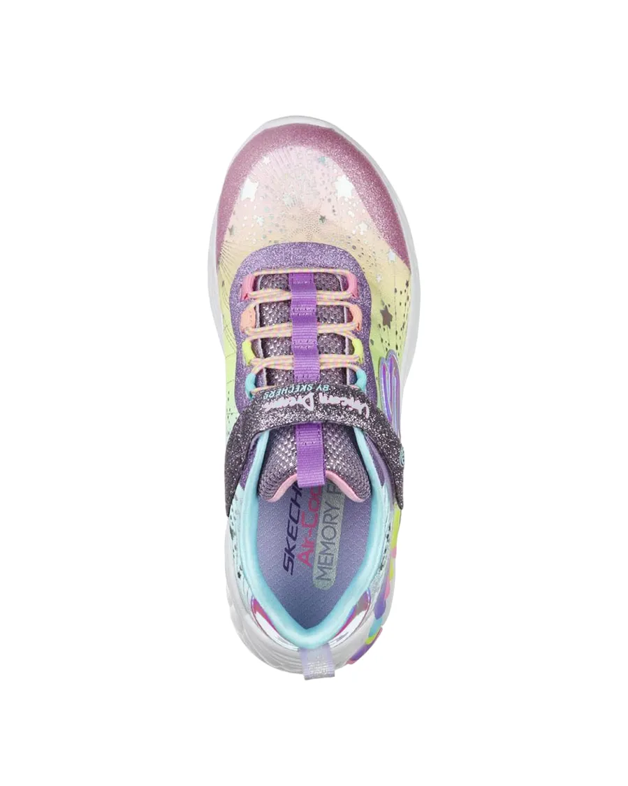 Skechers girls' sneakers S-Lights Unicorn Dreams 302311L/PRMT purple-multi