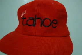 Ski Tahoe Corduroy Vintage 80's Adjustable Snap Back Hat