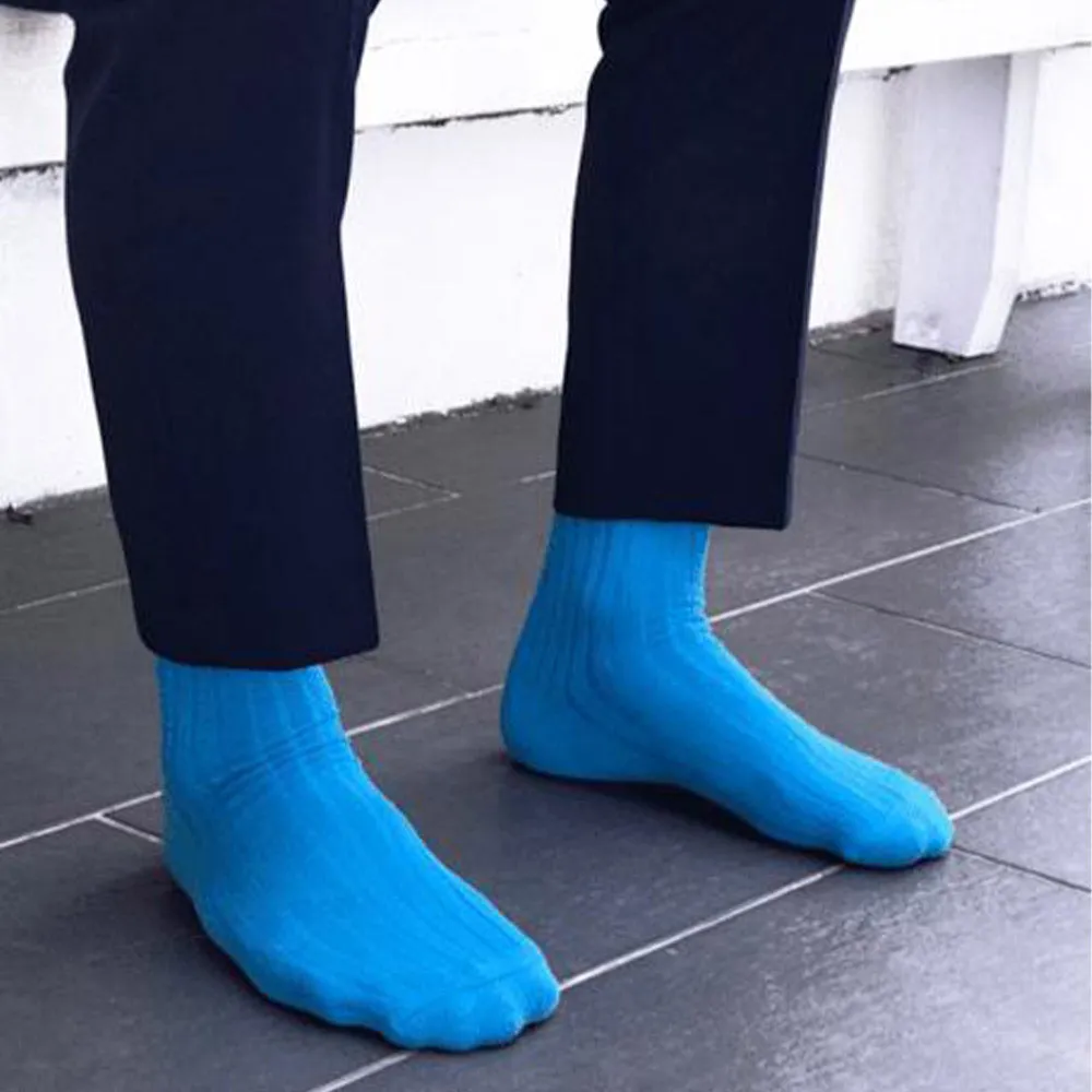 Swole Panda Bamboo Socks - Sky Blue