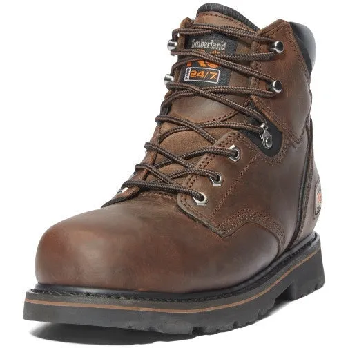 Timberland Pro Men's Pit Boss 6 ST Slip Resist Work Boot -Brown- TB133034214