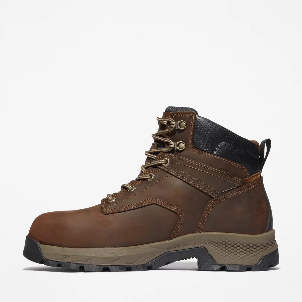 Timberland Pro Men's Titan EV 6" WP Comp Toe Work Boot -Brown- TB0A5NF6214