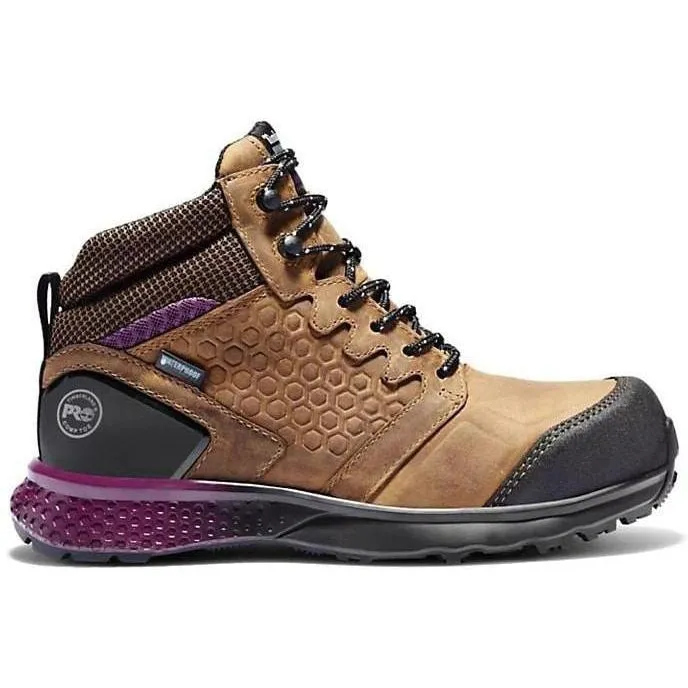 Timberland Pro Women's Reaxion Comp Toe WP Work Boot Brown TB1A219B214